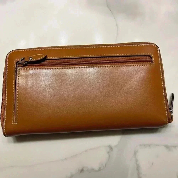❤️2/$80❤️Lodis Toffee Smooth Leather Purse  Wallet -NWOT - Picture 2 of 11